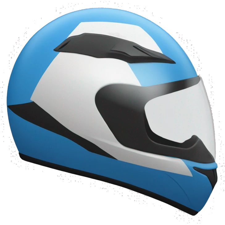 un casco de moto azul emoji