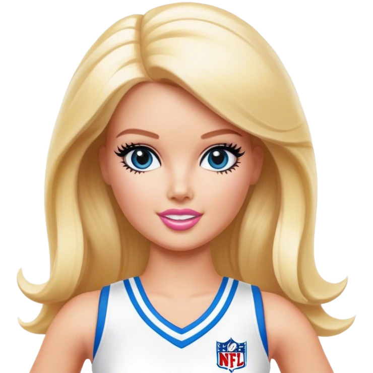 NFL cheerleader Barbie emoji