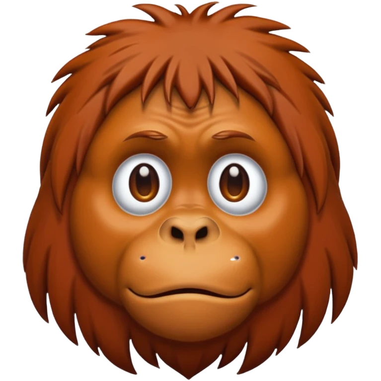 normal orangutan emoji with a single tear emoji