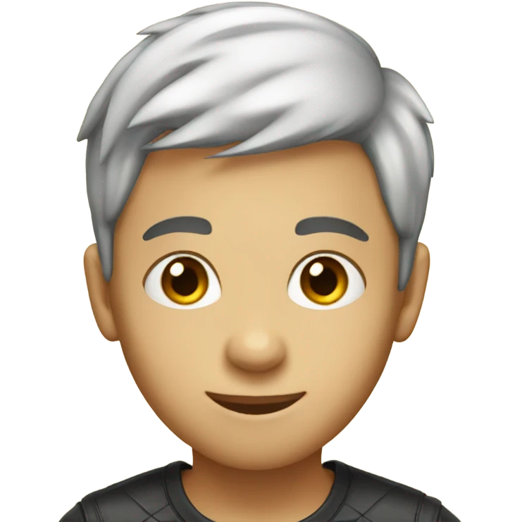 boy with short hair party hat emoji