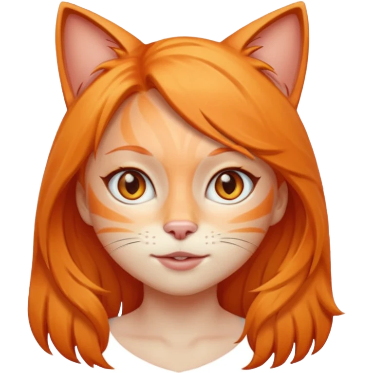 Orange cat girl emoji