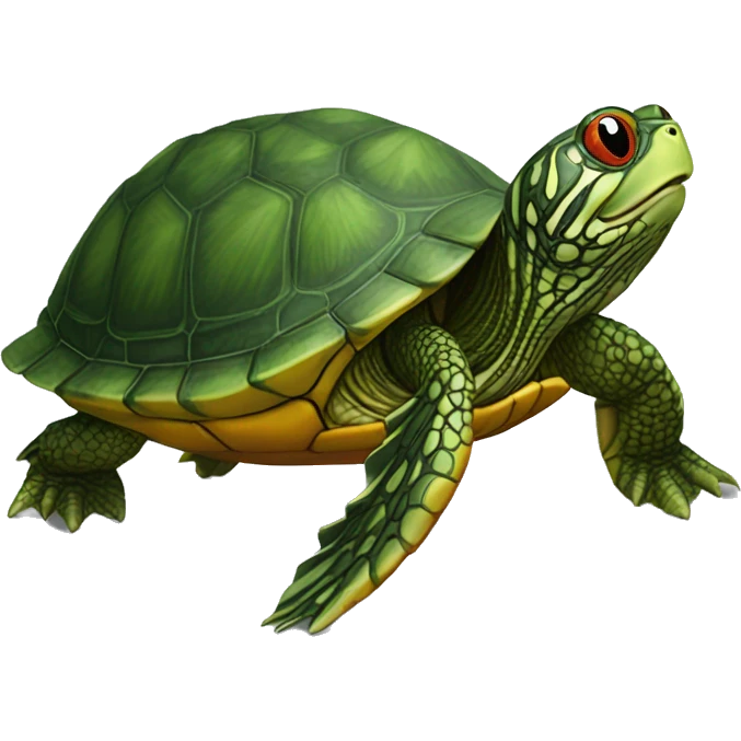 Red-eared slider turtle emoji