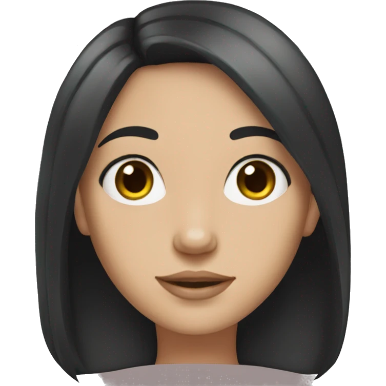 black hair white girl emoji