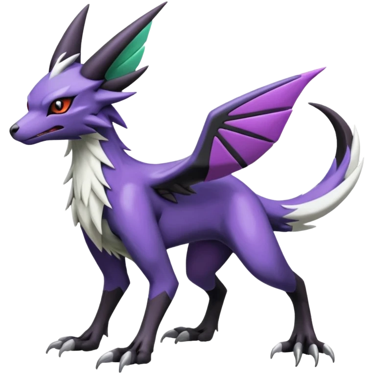 Shiny Noivern-Mightyena-Silvally-Fakémon-hybrid-creature (full body)  emoji