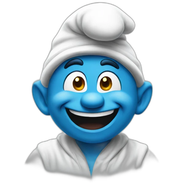 Happy smurf emoji