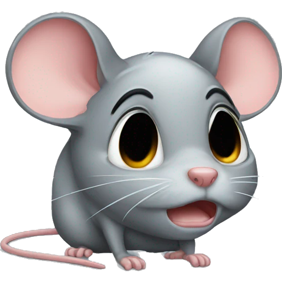 crying mouse, lonely tear emoji