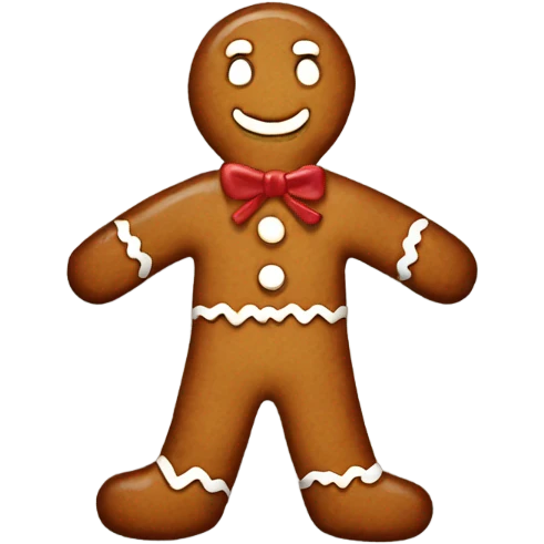 Gingerbread man emoji