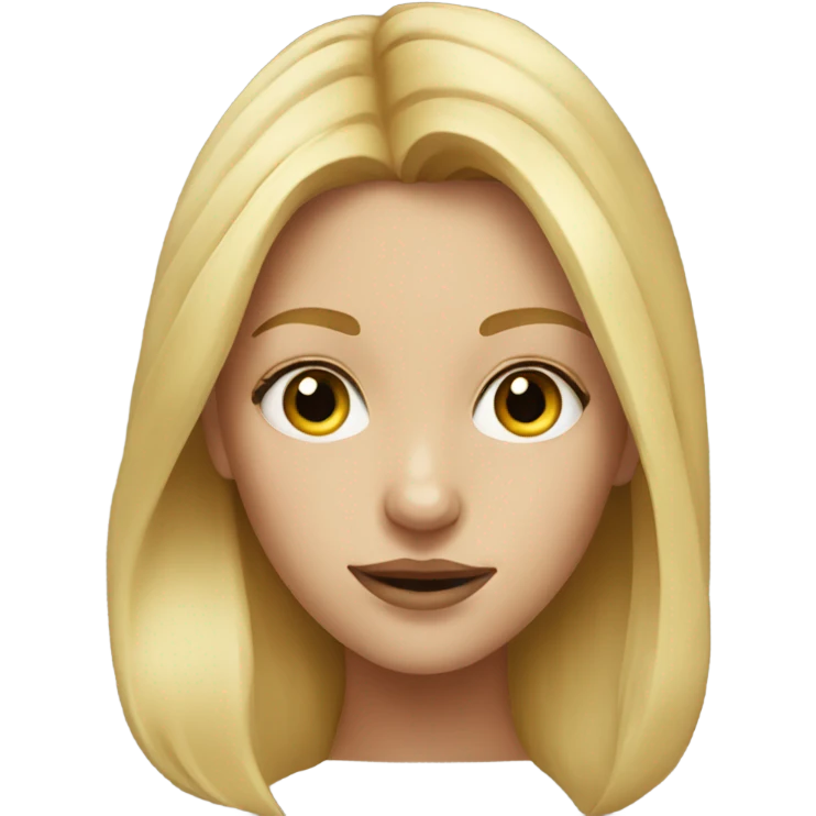 realistic portrait of blonde girl emoji