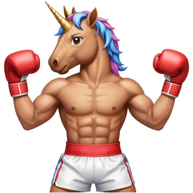 Licorne qui boxe emoji