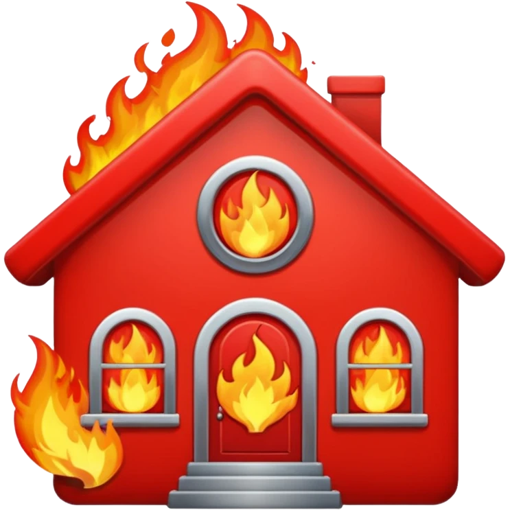 house on fire apple style emoji emoji
