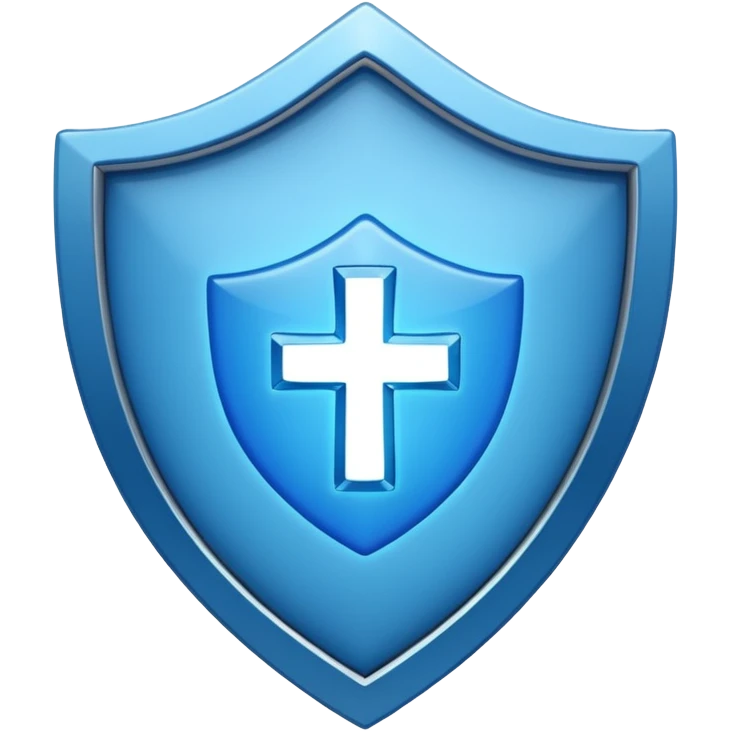 blue shield with a bold neon blue check mark in the center emoji