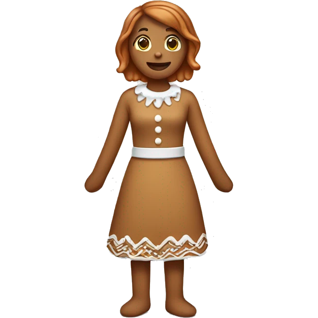 Gingerbread girl full body emoji