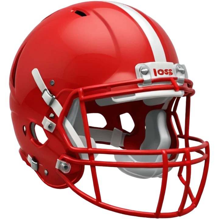 College football player helmet in light red color emoji