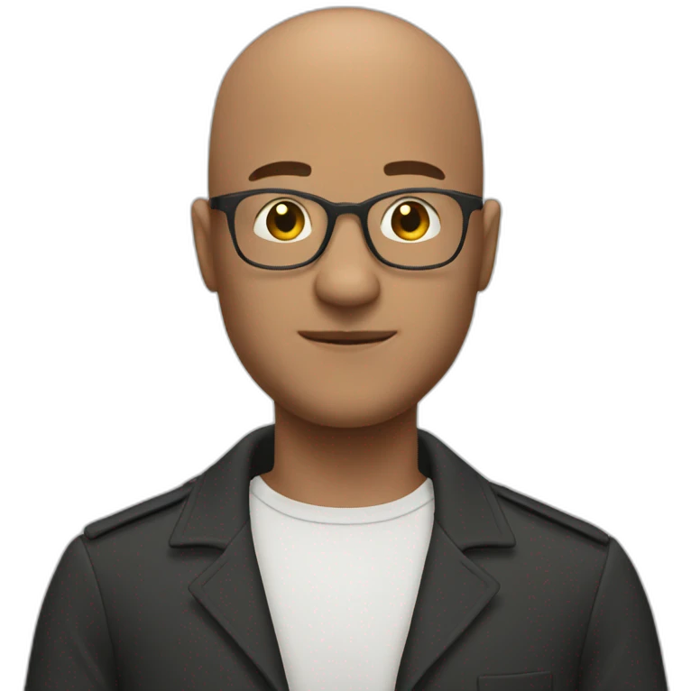 bald men with a clubbel emoji