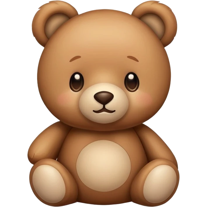 cute teddy bear with round face emoji