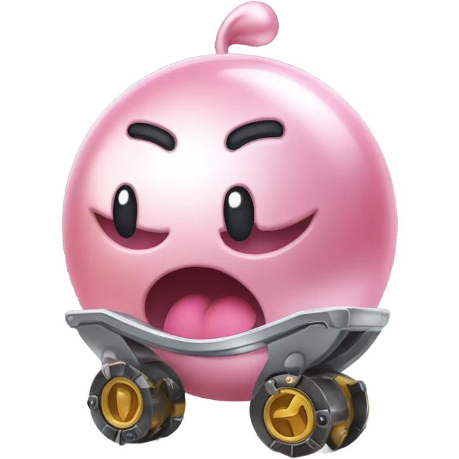 Metal Kirby ball with wheels emoji