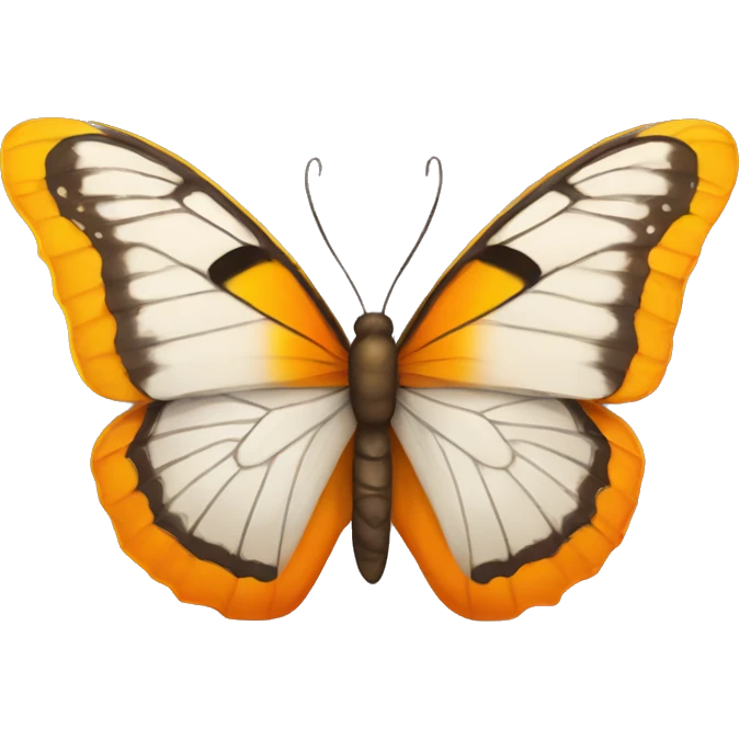 Borboleta laranja com amarelo  emoji