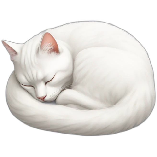 white-cat-sleep emoji