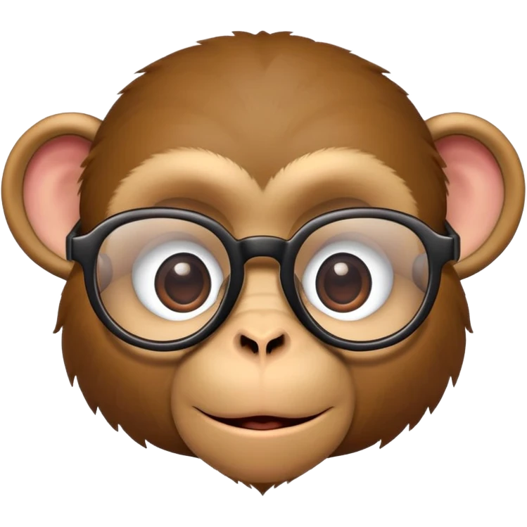 Monkey wearing glasses  emoji