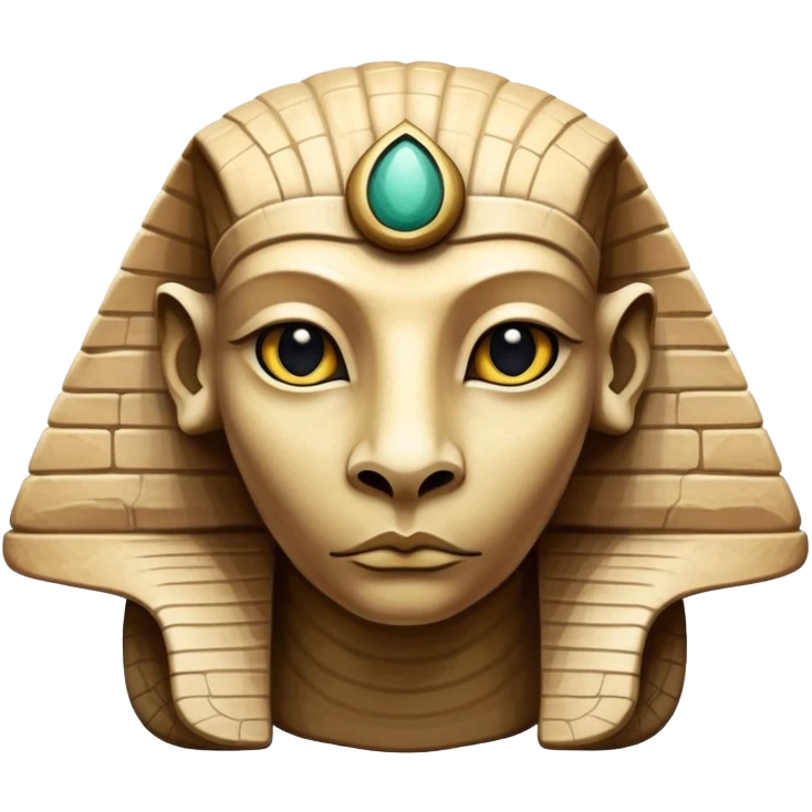 Sphinx with reptilian face emoji