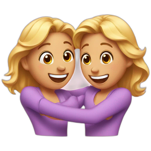 love surprise and laugh emoji
