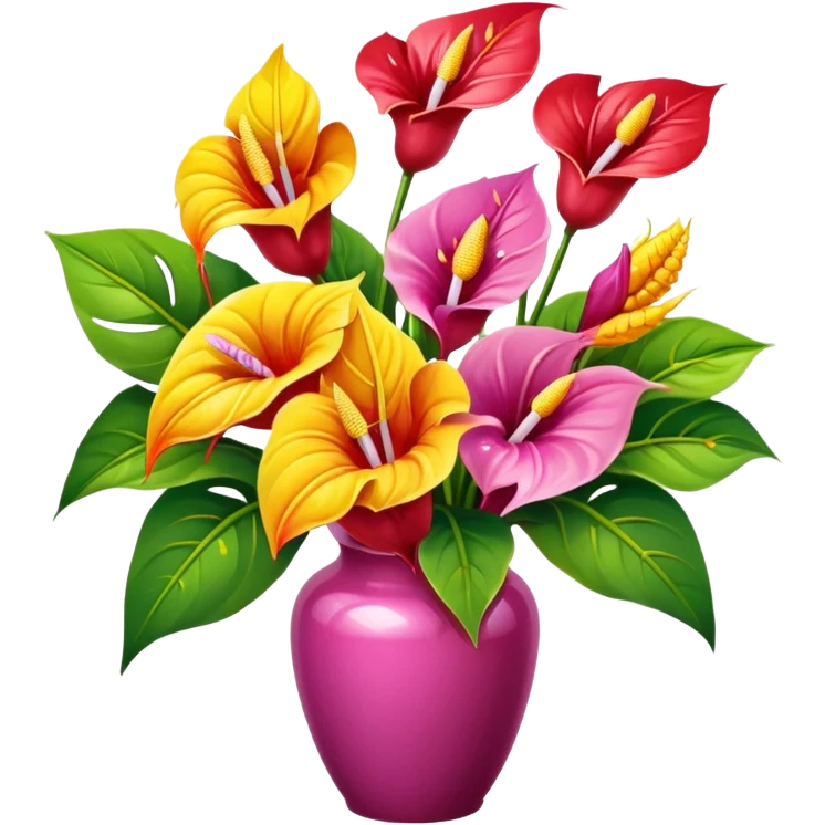 orchidee - sonnenblume - anthurienstrauss emoji