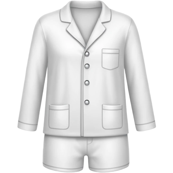 White pajamas no person wearing them emoji
