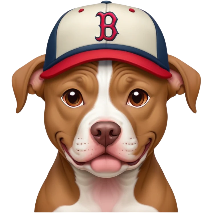 Pit Bull Boston Red Sox hat  emoji