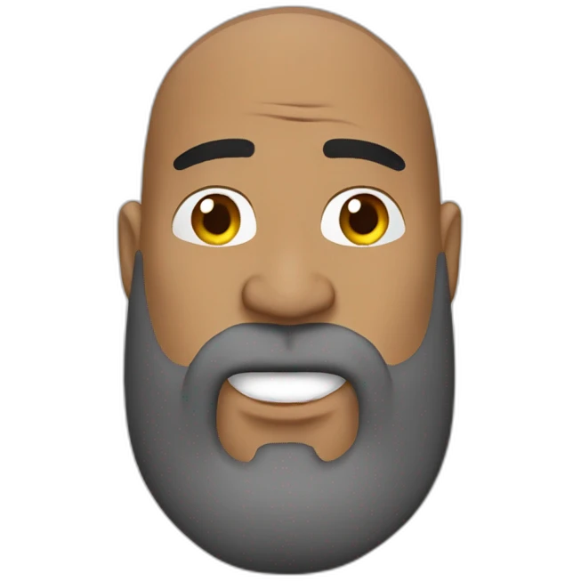 The Rock com barba emoji