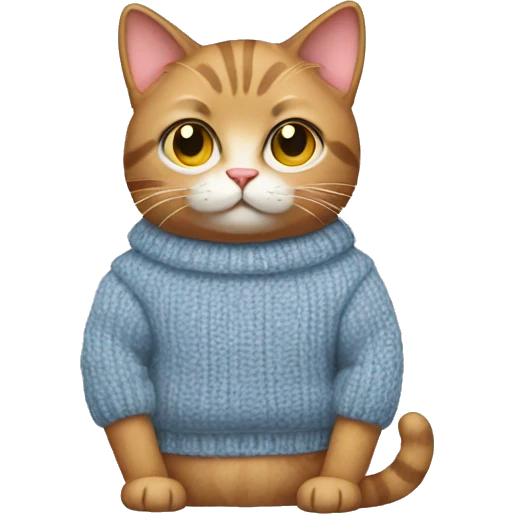 Cat wearing a sweater emoji