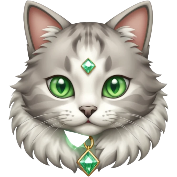 A cat with a diamond cubanlink chain emoji