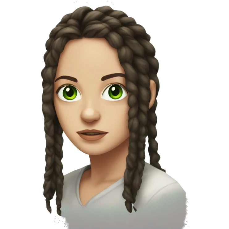 Effy Stonem, portrait, dread-locks, green eyes  emoji