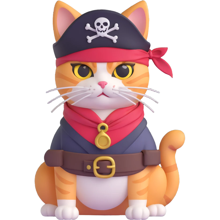 A pirate cat emoji