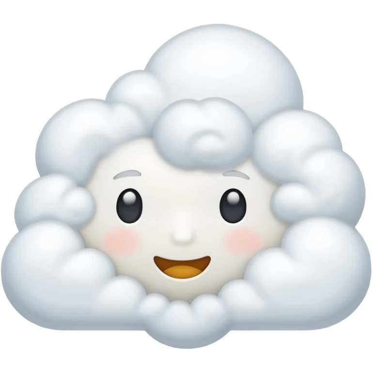 thinking cloud with soft edges, simple, clear, no text emoji