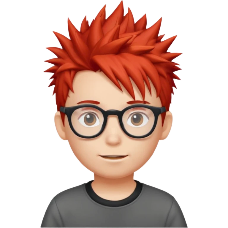 red spiky haired kid with glasses emoji