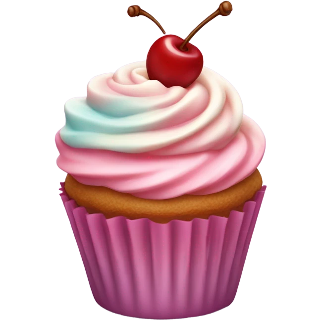 Cupcake with cherries  emoji