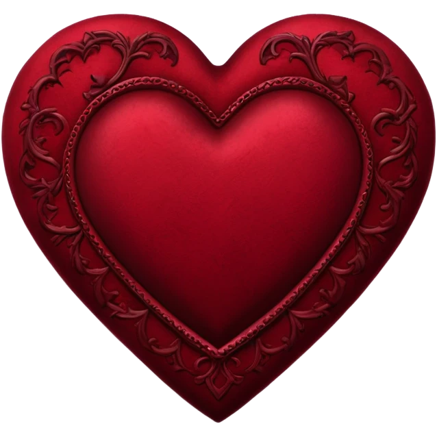 Gothic heart dark red emoji