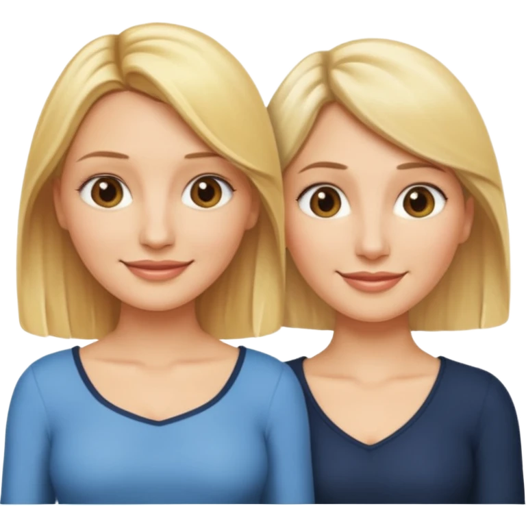 i want an emoji with 2 longue hair blonde girls like the movie "the holiday" They are not touching each other. One is Cameron Diaz, the tother Kate Winslet. They are same height. emoji