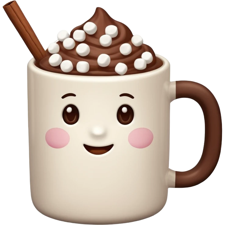 aesthetic hot cocoa with marshmallows emoji