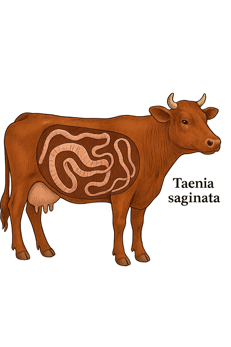 bovino con tenia saginata emoji