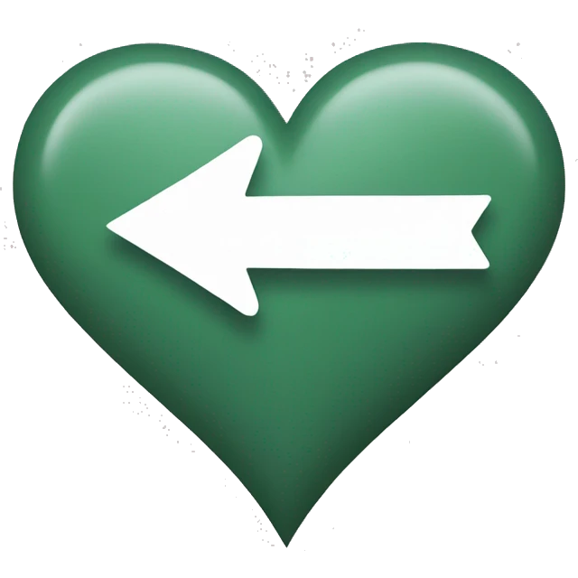 arrow crossing white heart emoji