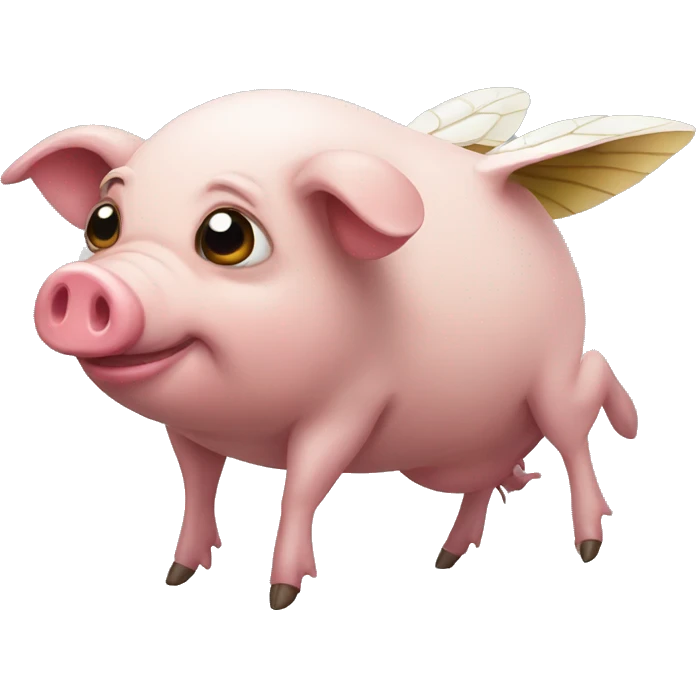 fly pig  emoji
