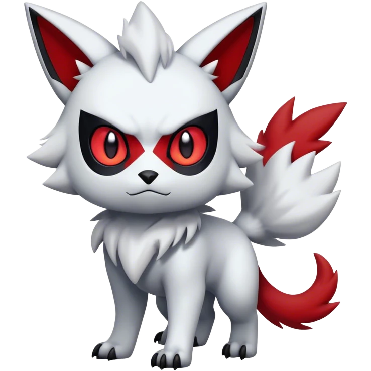 Edgy Cool Kawaii Litten-Absol-Zorua-Zangoose-Pokémon Full Body emoji