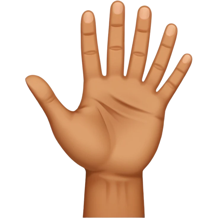 outstretched right hand emoji