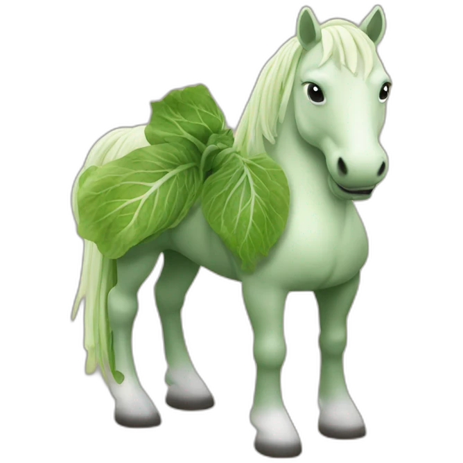 horse made out of bok choy emoji