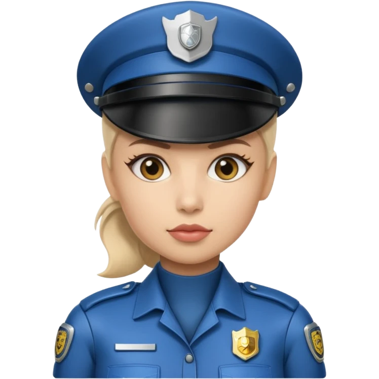half robot cop woman emoji