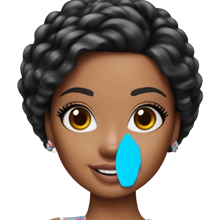 barbie doll black hair emoji
