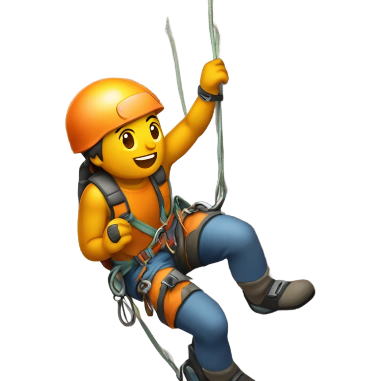 rock climber emoji but i want the peach emoji instead of the rock emoji