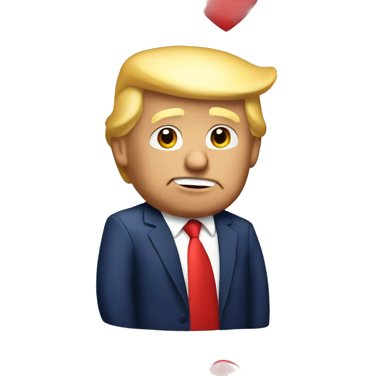 Donald trump with hearts emoji