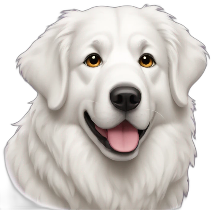 White Great Pyrenees dog emoji